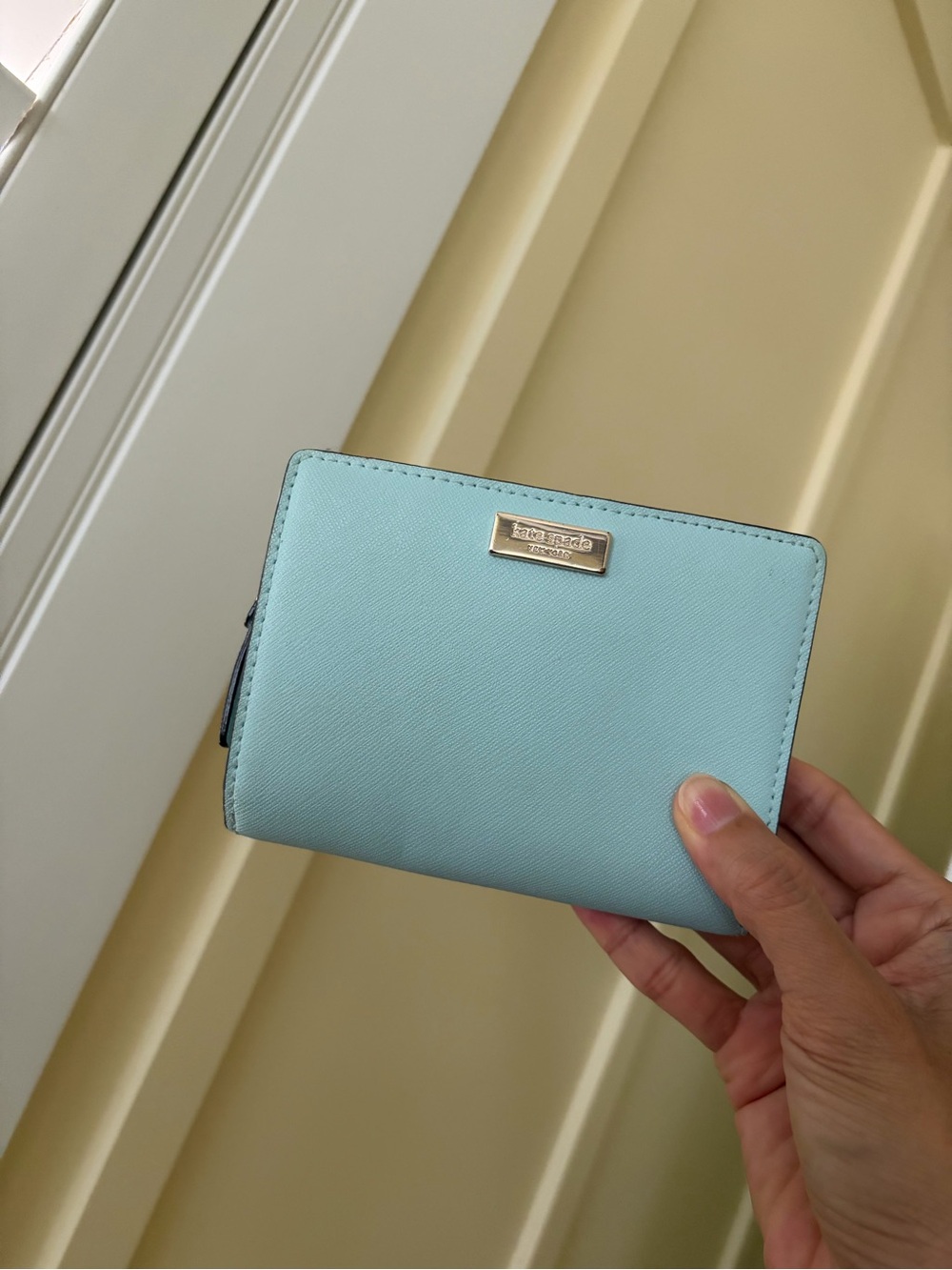 kate spade Small Zip Wallet in Light Aqua
